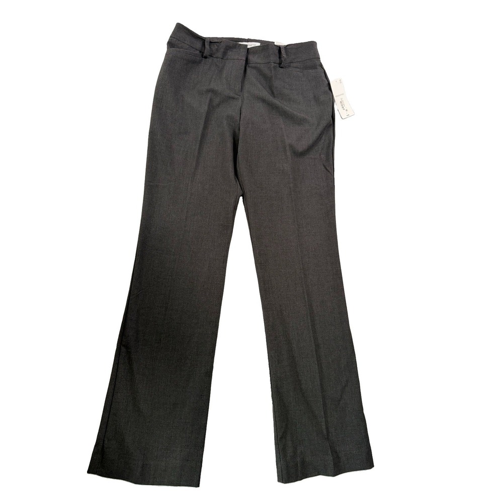 Liz Claiborne Audra Womens Size 2 Straight Leg Trouser Grey Comfort Stretch